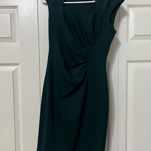 Calvin Klein Green Ruched Waist Dress